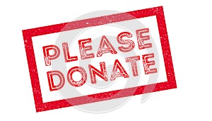 Please Donate rubber stamp