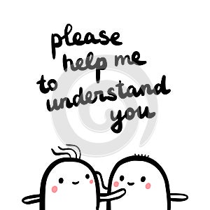 Please help me to understand you hand drawn illustration with cute marshmallow