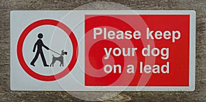 Please keep your dog on a lead