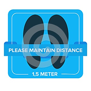 Please maintain distance 1,5 meter.