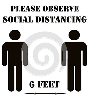 Please Observe Social Distancing photo