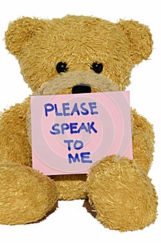 Please speak to me Teddy bear