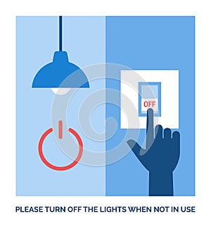 Please turn off lights when not in use