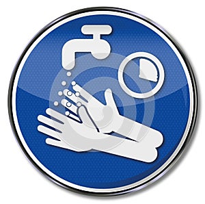 Please wash and disinfect hands for 15 seconds photo