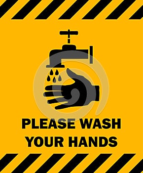Please Wash Your Hands Sign.