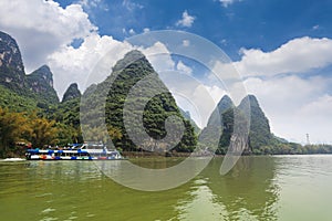 Pleasure boat in lijiang river