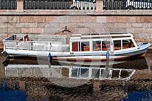 Pleasure boat on the Moika