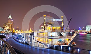 Pleasure-boat parks at the Shanghai bund