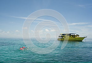 Pleasure-boat on the sea