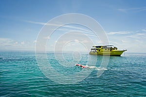 Pleasure-boat on the sea