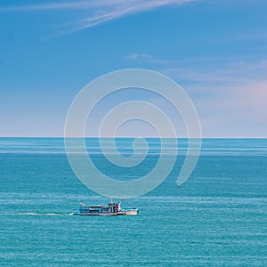 Pleasure Boat in the Sea