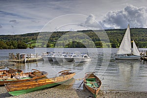 Pleasure boats on Coniston wat