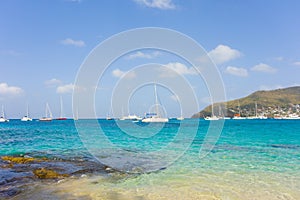 Pleasure craft in the caribbean