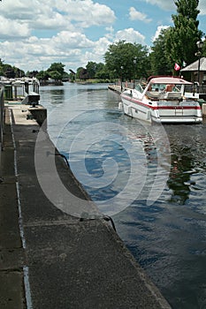 Pleasure Craft On Rideau Canal, Ontario Canada photo