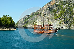 Pleasure yacht in the Green Canyon.