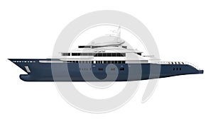 Pleasure Yacht Isolated