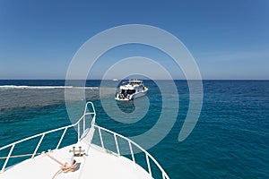 Pleasure yacht in the Red sea