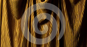 Pleated Fabric in long line drape with shadow