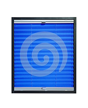 Pleated blind - blue azure color