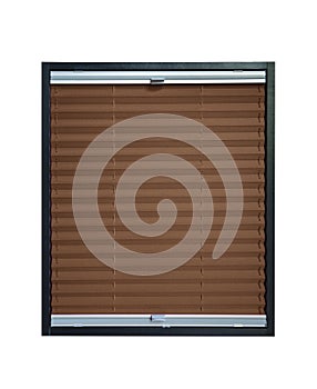 Pleated blind - brown color