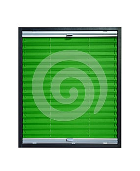 Pleated blind - dark green color