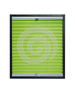 Pleated blind - light green color