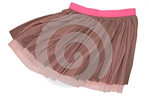 Pleated caprone skirt