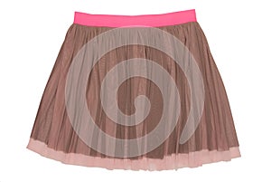 Pleated caprone skirt