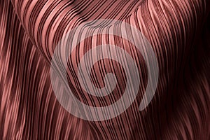 Pleated Fabric in long line drape with shadow