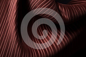 Pleated Fabric in long line drape with shadow