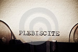 Plebiscite concept view