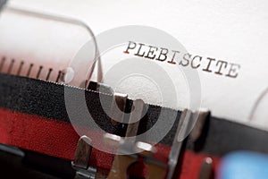 Plebiscite concept view