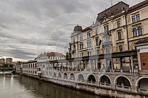 Plecnik colonnade in Ljubljana, Sloven