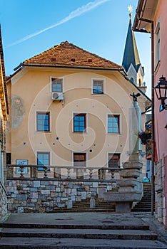 Plecnik staircase and arcades in Kranj, Slovenia