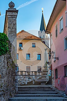 Plecnik staircase and arcades in Kranj, Slovenia