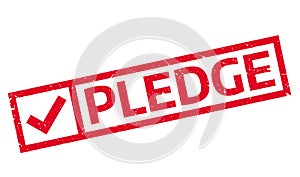 Pledge rubber stamp