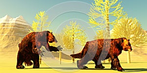 Pleistocene Megatherium Animals