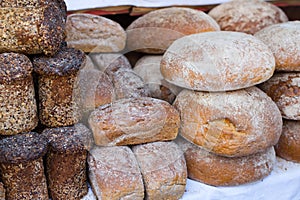 Plenty of fresh loafs of bread