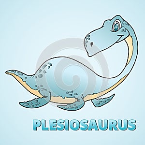 Plesiosaurus cartoon style