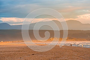 Plettenberg Bay beach at sunset, Western Cape, South Africa