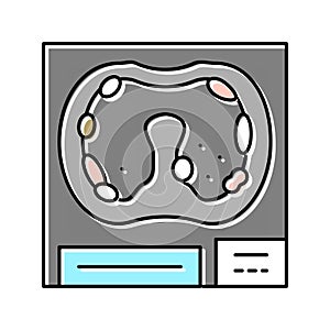 pleural asbestosis disease color icon vector illustration