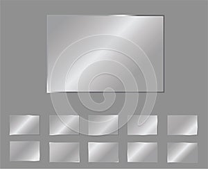 Plexiglas Square Light Animation Sequence Vector Illustration