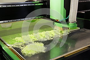 Plexiglass milling on CNC machines. Modern 3D technologies in industry