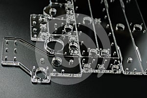 Plexiglass parts for cnc machine. Acrylic form machine parts, laser cutting and engraving