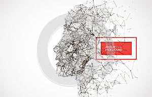 Artificial Intelligence concept. Creative brain concept background.