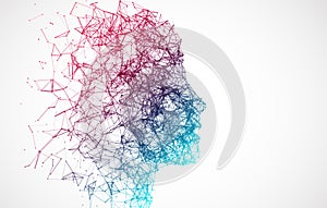 Artificial Intelligence concept. Creative brain concept background.