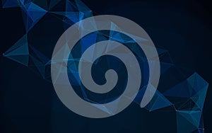 Plexus Background Abstract Blue Geometric Network Structure