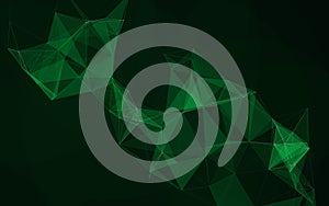 Plexus Background Abstract Green Technology Network Connection Design