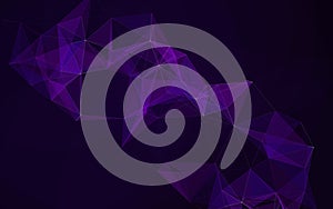 Plexus Background, Abstract Purple Digital Network Connection Structure