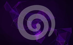 Plexus Background Abstract Purple Technology Network Digital Data Connection